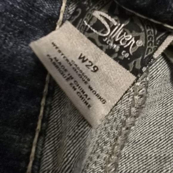 SILVER Distressed Blue crop Jeans - Picture 3 of 3